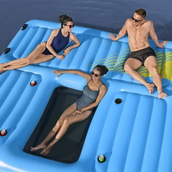 Veliki Napuhani Hydro Force Otok Za Plivanje Za 5 Osoba Bestway + Tobogan 365x295x77cm + Tobogan 6
