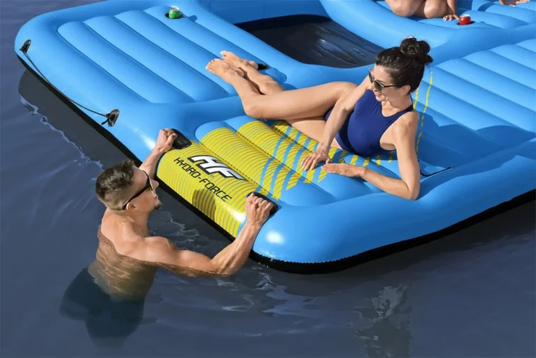 Veliki Napuhani Hydro Force Otok Za Plivanje Za 5 Osoba Bestway + Tobogan 365x295x77cm + Tobogan 7