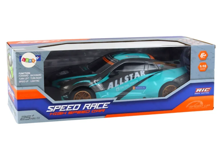 Veliki Sportski Automobil Na Daljinsko Upravljanje 1:10 Tirkizno Crni 4
