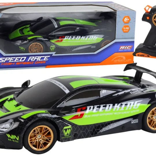Veliki Sportski Automobil Na Daljinsko Upravljanje 1:10 Zeleno Crni 1