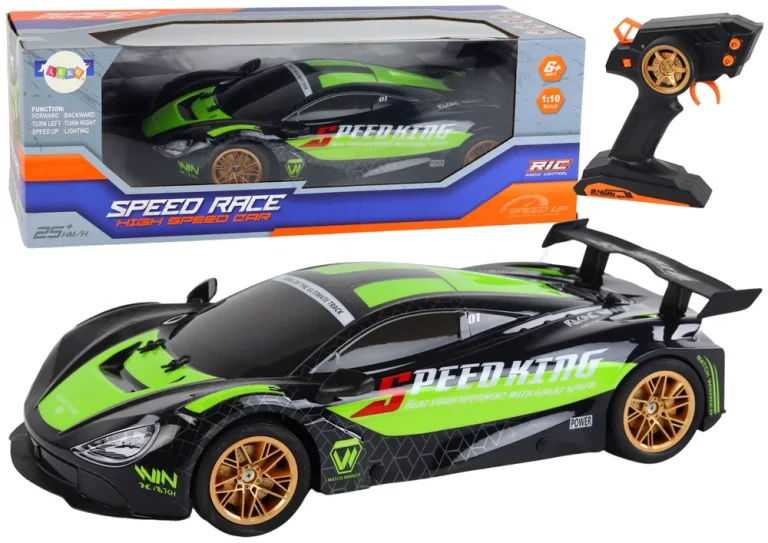 Veliki Sportski Automobil Na Daljinsko Upravljanje 1:10 Zeleno Crni 1