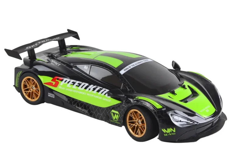 Veliki Sportski Automobil Na Daljinsko Upravljanje 1:10 Zeleno Crni 2