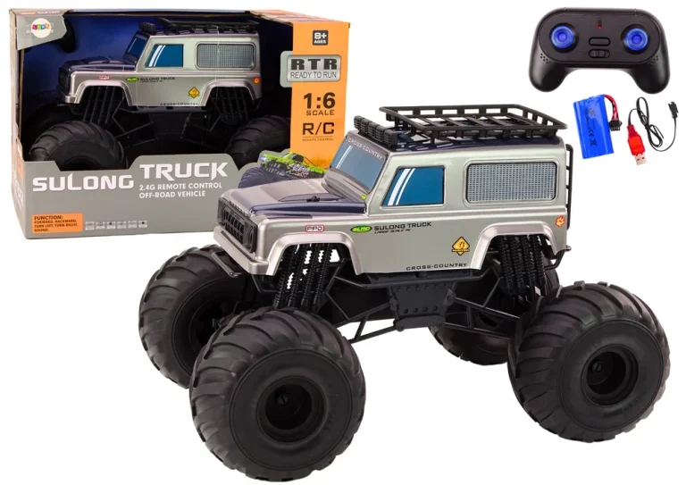 Veliki Terenski Suv Na Daljinsko Upravljanje 2.4g Rc 1:6 Sivi 1