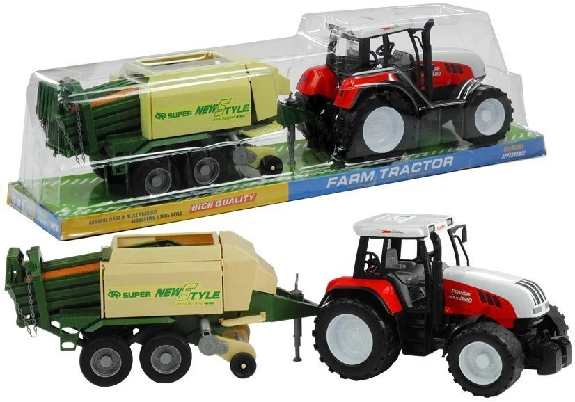 Veliki Traktor S Prikolicom Poljoprivredni Stroj 65 Cm 1
