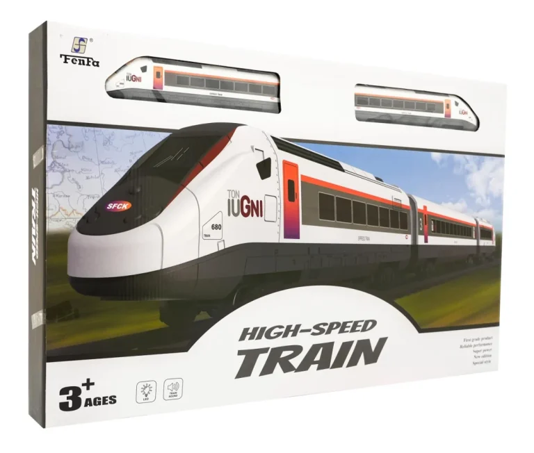 Veliki Vlak S Prugom 3+ 2 Lokomotive I 2 Vagona 5