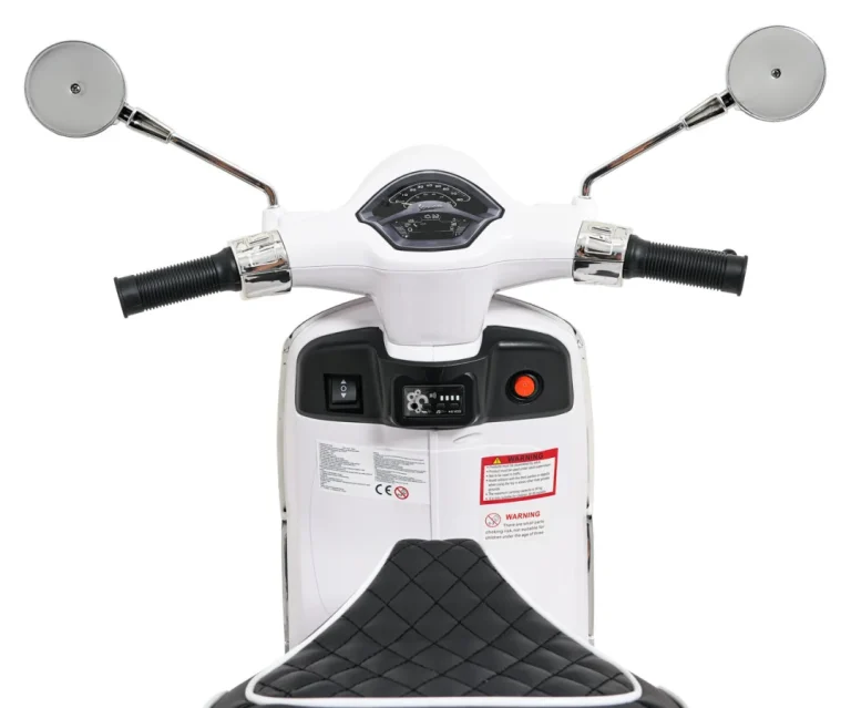Vespa Roma Skuter Vozilo Bijeli Motocikl Za Djecu, Bijela Motor Na Akumulator 15
