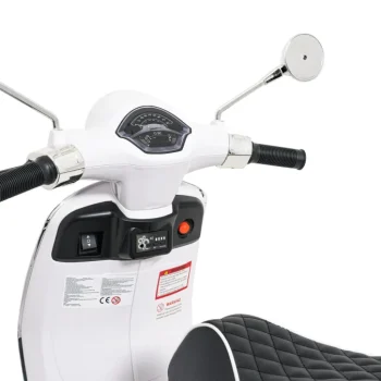 Vespa Roma Skuter Vozilo Bijeli Motocikl Za Djecu, Bijela Motor Na Akumulator 17