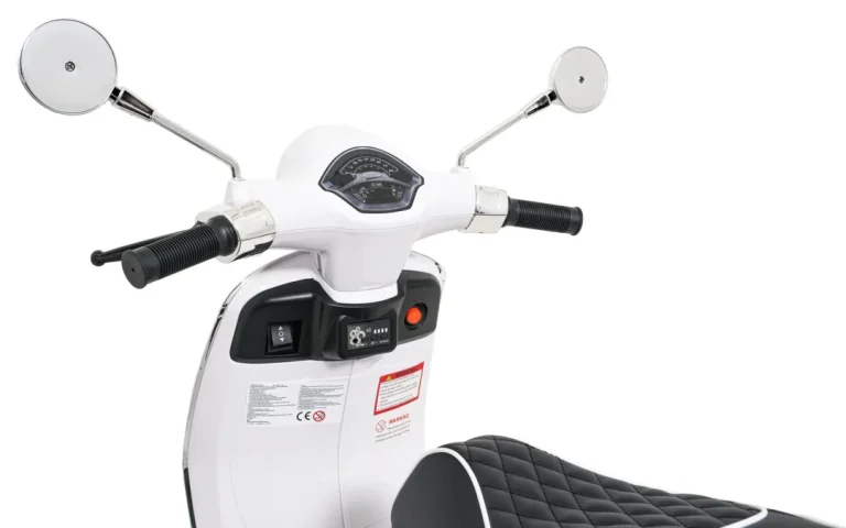 Vespa Roma Skuter Vozilo Bijeli Motocikl Za Djecu, Bijela Motor Na Akumulator 17