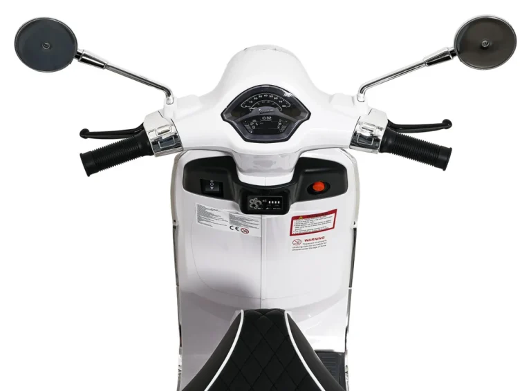 Vespa Roma Skuter Vozilo Bijeli Motocikl Za Djecu, Bijela Motor Na Akumulator 27