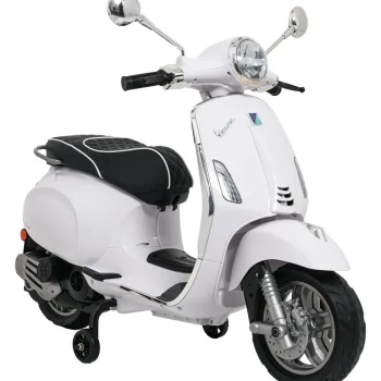 Vespa Roma Skuter Vozilo Bijeli Motocikl Za Djecu, Bijela Motor Na Akumulator 5