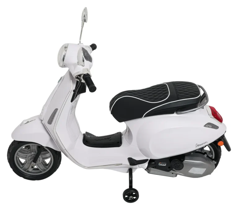Vespa Roma Skuter Vozilo Bijeli Motocikl Za Djecu, Bijela Motor Na Akumulator 7