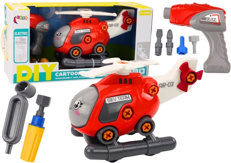 Vijčani Helikopter Diy Crveni 1