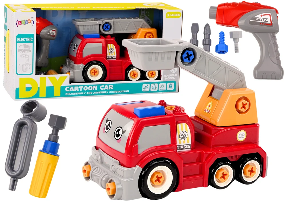 Vijčani Kamion S Kranom Diy Crveni 1