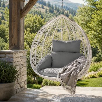 Viseća Fotelja Cocoon Hanging Toscana Bijela 1