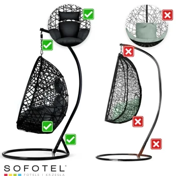 Viseća Vrtna Stolica Sabana Sofotel Crna 15