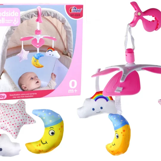 Viseći Vrtuljak Za Bebe Nebo Ružičasti S Kopčom 1