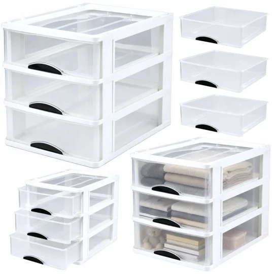 Višenamjenski Organizator S 3 Ladice, Plastični, Bijeli 1