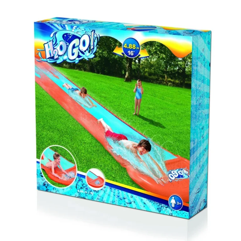 Vodeni Tobogan Za Djecu 3+ Dvostruka Staza 488 Cm Bestway + Krpa Za Popravak 8