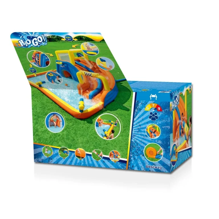 Vodeni Zabavni Park Za Djecu 5+ Bestway Tobogan + Košarka + Tunel + Tuš 14