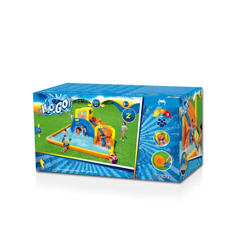 Vodeni Zabavni Park Za Djecu 5+ Bestway Tobogan + Košarka + Tunel + Tuš 15