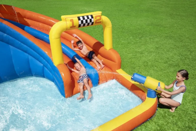 Vodeni Zabavni Park Za Djecu 5+ Bestway Tobogan + Košarka + Tunel + Tuš 9