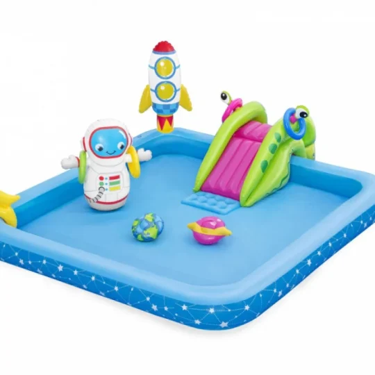 Vodeno Igralište Mali Astronaut 288x206x84 Bestway 5u1 + Tobogan + Obruči 1