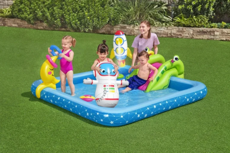 Vodeno Igralište Mali Astronaut 288x206x84 Bestway 5u1 + Tobogan + Obruči 3