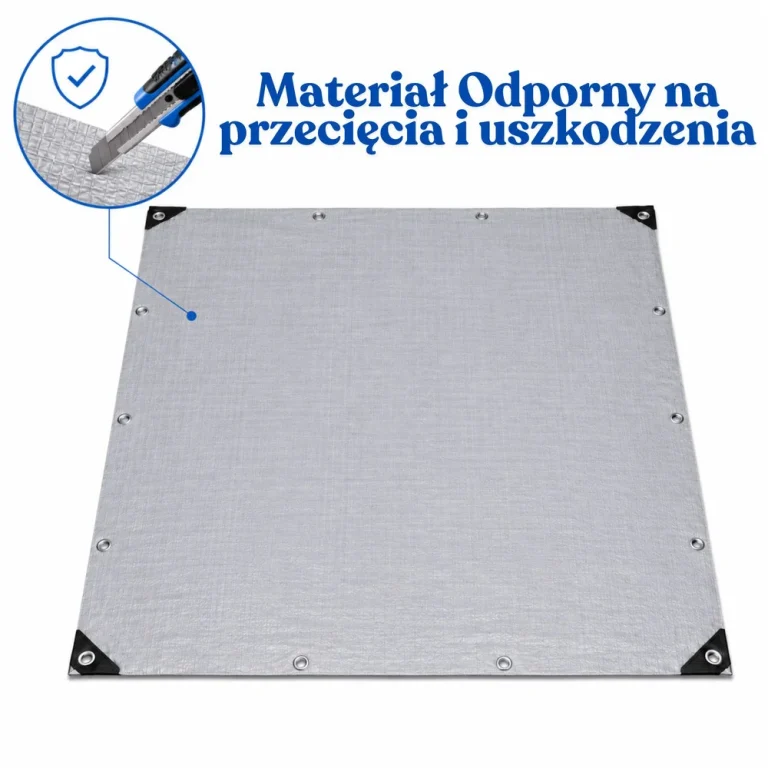 Vodootporna Cerada Siva 2 × 4 M, Ojačana S Ušicama 5