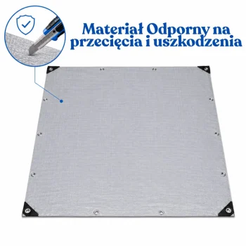 Vodootporna Cerada Siva 3 × 4 M, Ojačana S Ušicama 5