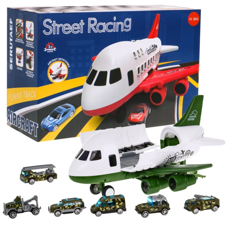 Vojni Avion 2u1 S Parkiralištem I 6 Vozila 3+ 1