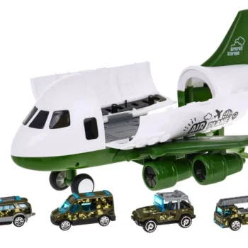 Vojni Avion 2u1 S Parkiralištem I 6 Vozila 3+ 2