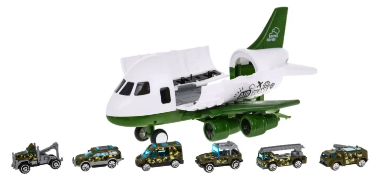 Vojni Avion 2u1 S Parkiralištem I 6 Vozila 3+ 2