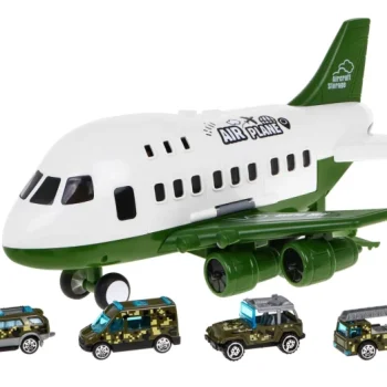 Vojni Avion 2u1 S Parkiralištem I 6 Vozila 3+ 3