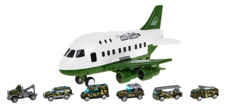 Vojni Avion 2u1 S Parkiralištem I 6 Vozila 3+ 3