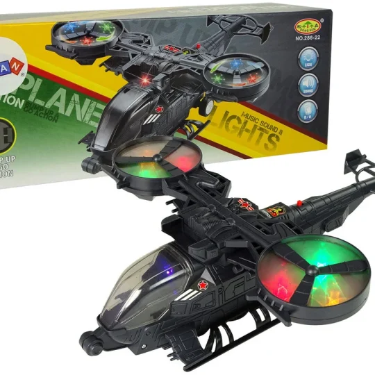 Vojni Helikopter, Ogromna Krila, Svjetla, Zvuk Rotacije 1