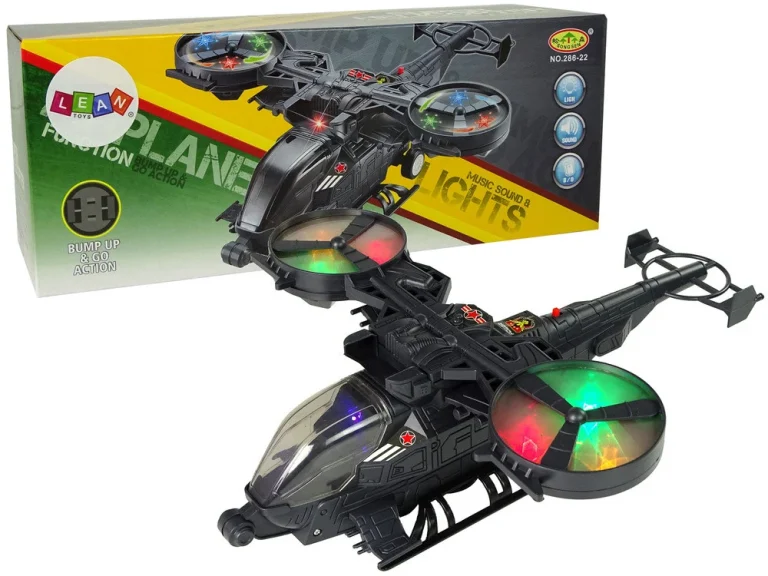 Vojni Helikopter, Ogromna Krila, Svjetla, Zvuk Rotacije 1