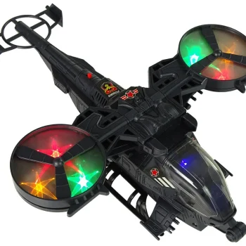 Vojni Helikopter, Ogromna Krila, Svjetla, Zvuk Rotacije 3