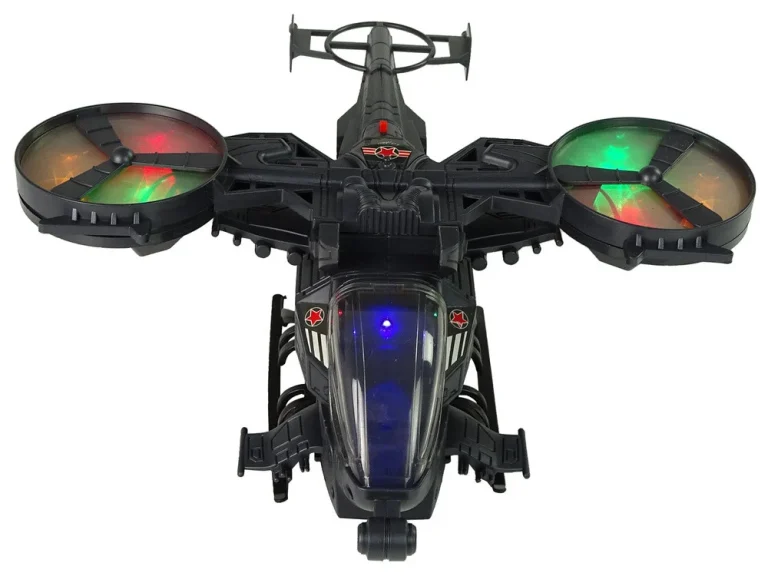 Vojni Helikopter, Ogromna Krila, Svjetla, Zvuk Rotacije 5