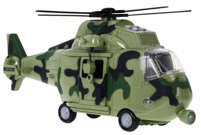 Vojni Helikopter Za Djecu 3+ Svijetlozeleni + Zvukovi Svjetla + Pokretni Dijelovi 2