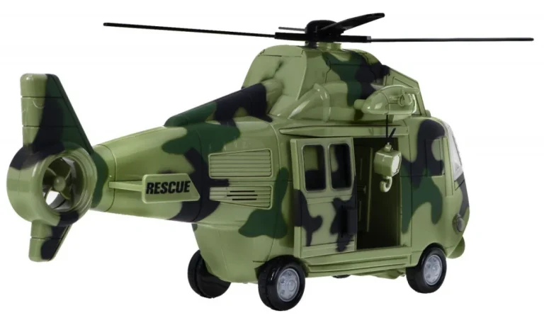 Vojni Helikopter Za Djecu 3+ Svijetlozeleni + Zvukovi Svjetla + Pokretni Dijelovi 5