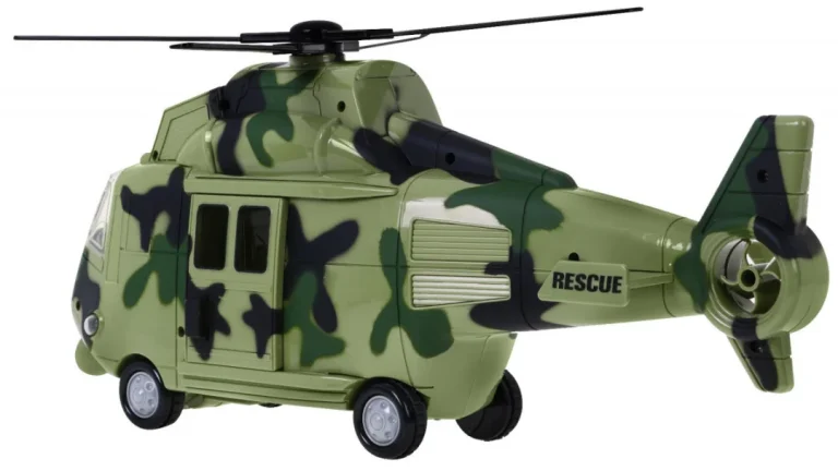 Vojni Helikopter Za Djecu 3+ Svijetlozeleni + Zvukovi Svjetla + Pokretni Dijelovi 6