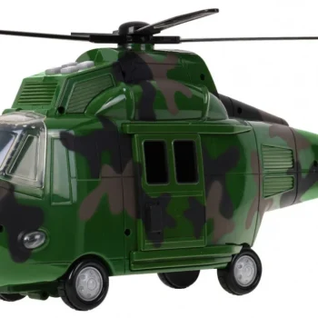 Vojni Helikopter Za Djecu 3+ Zeleni + Zvukovi Svjetla + Pokretni Dijelovi 4