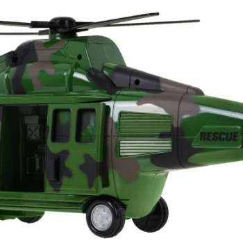 Vojni Helikopter Za Djecu 3+ Zeleni + Zvukovi Svjetla + Pokretni Dijelovi 5