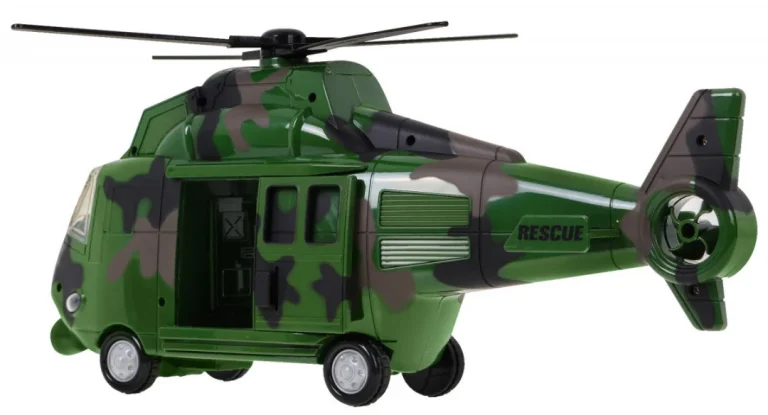 Vojni Helikopter Za Djecu 3+ Zeleni + Zvukovi Svjetla + Pokretni Dijelovi 5
