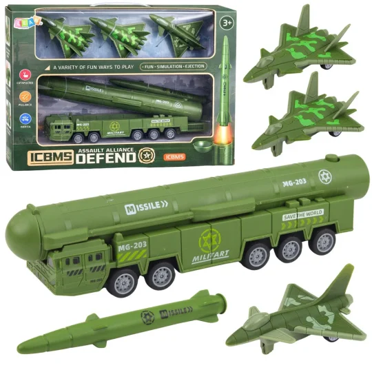 Vojni Set Kamion Bacač Raketa I Borbeni Avioni 1