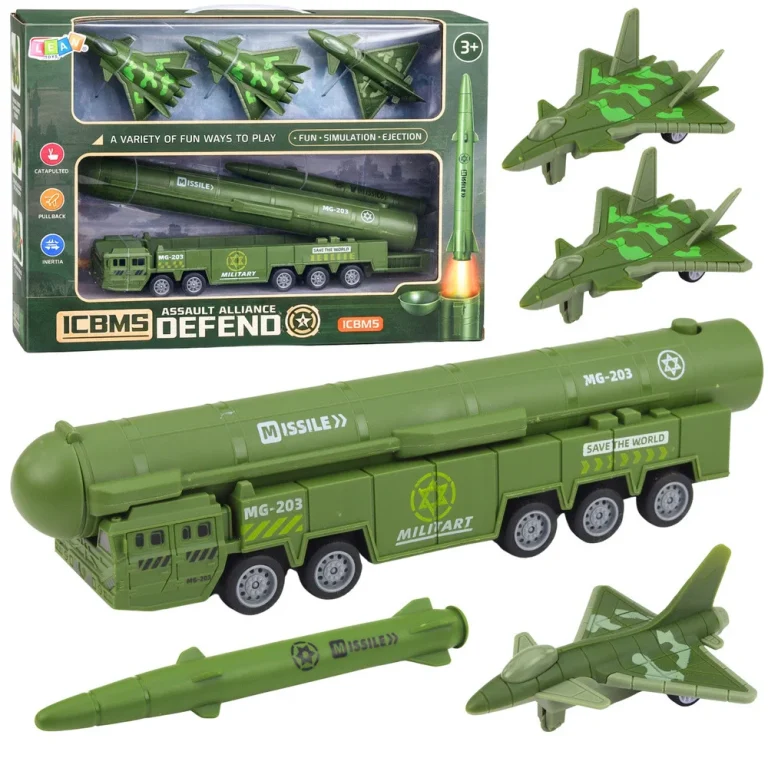 Vojni Set Kamion Bacač Raketa I Borbeni Avioni 1