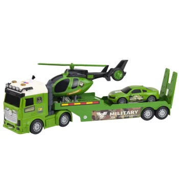 Vojni Set, Vučni Kamion, Automobil I Helikopter, Svjetla I Zvuk 2