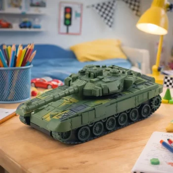 Vojni Tenk T90 S Daljinskim Upravljanjem, Rc Svjetlima, Zvuci Zeleno 1:18 4