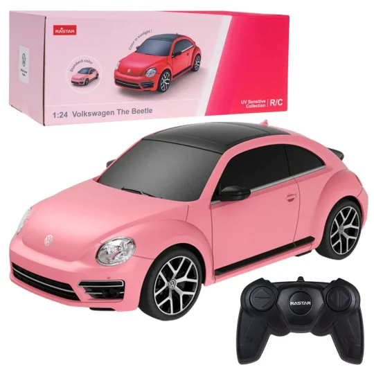 Volkswagen Beetle Uv Osjetljivi Automobil Na Daljinsko Upravljanje, Ružičasti Rastar 1:24 1
