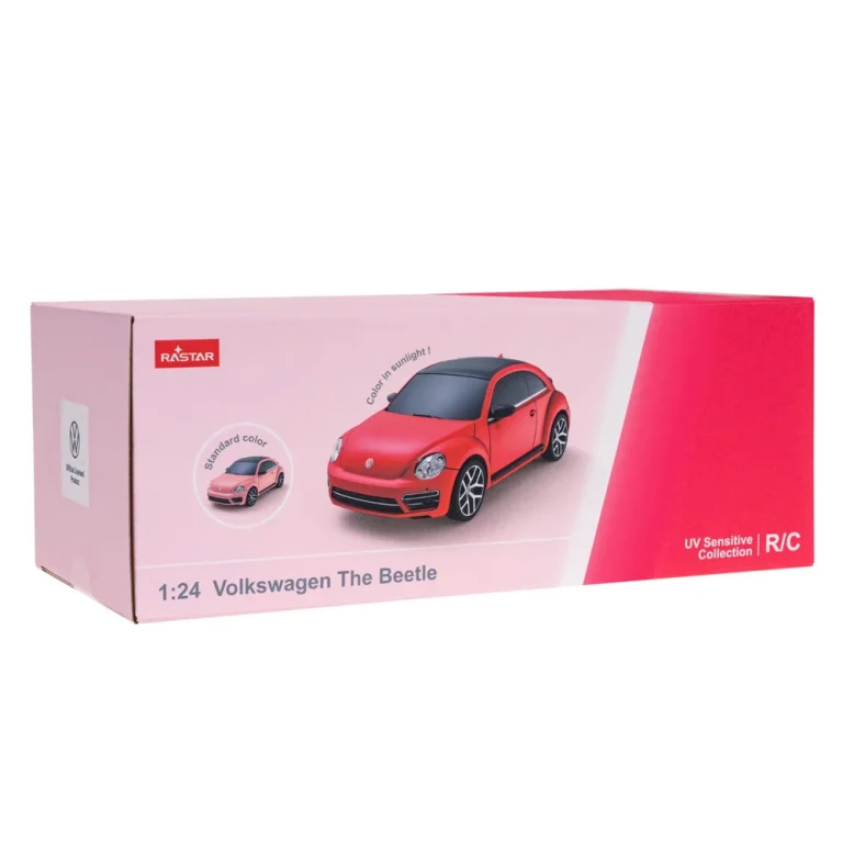 Volkswagen Beetle Uv Osjetljivi Automobil Na Daljinsko Upravljanje, Ružičasti Rastar 1:24 5